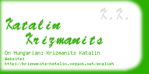 katalin krizmanits business card